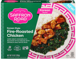 Korean-Style Fire-Roasted Chicken with Spinach