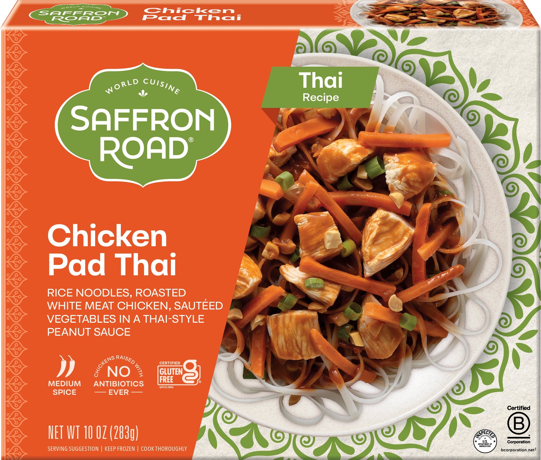 Chicken Pad Thai Frozen Meal Frozen Dinners saffron-road-b2c 