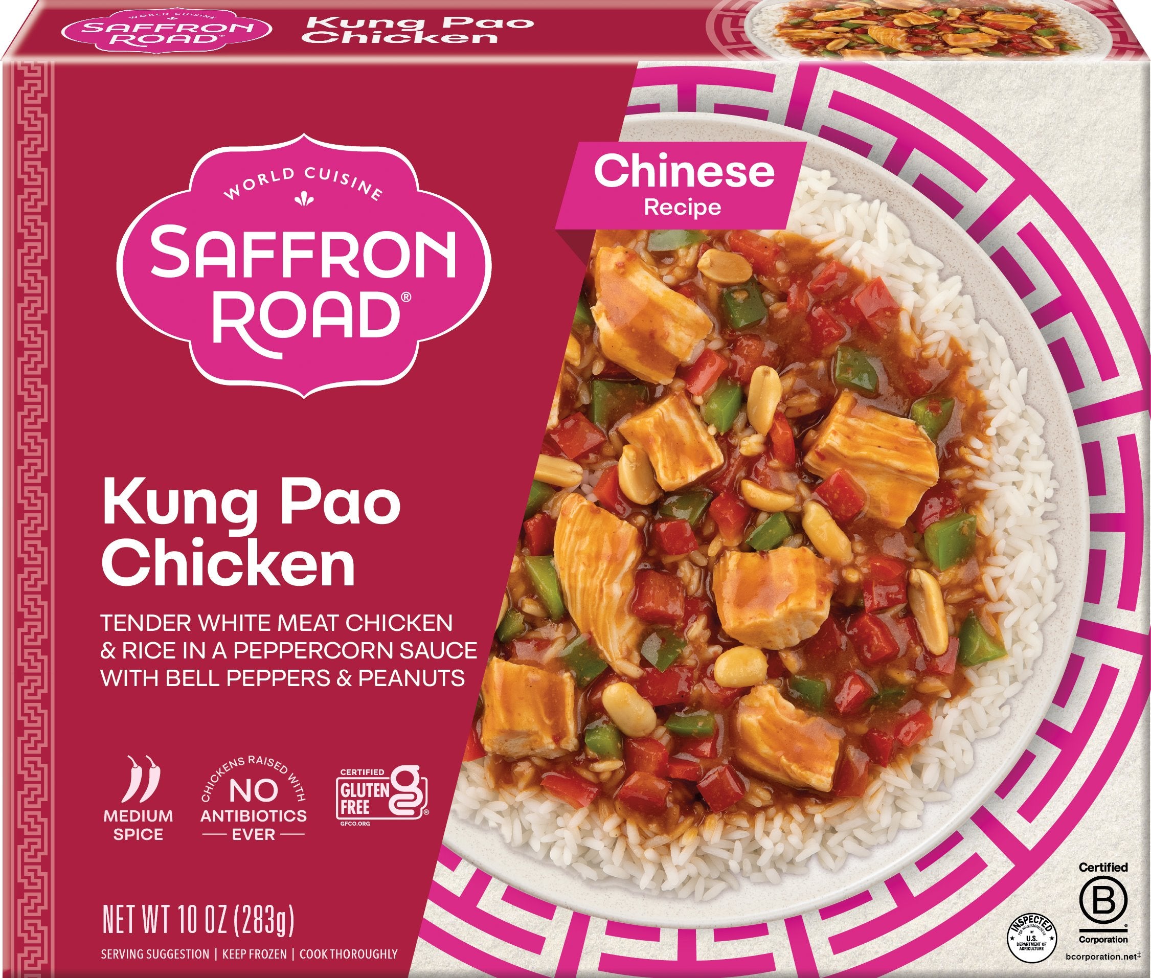 Kung Pao Chicken Frozen Meal Frozen Dinners saffron-road-b2c 