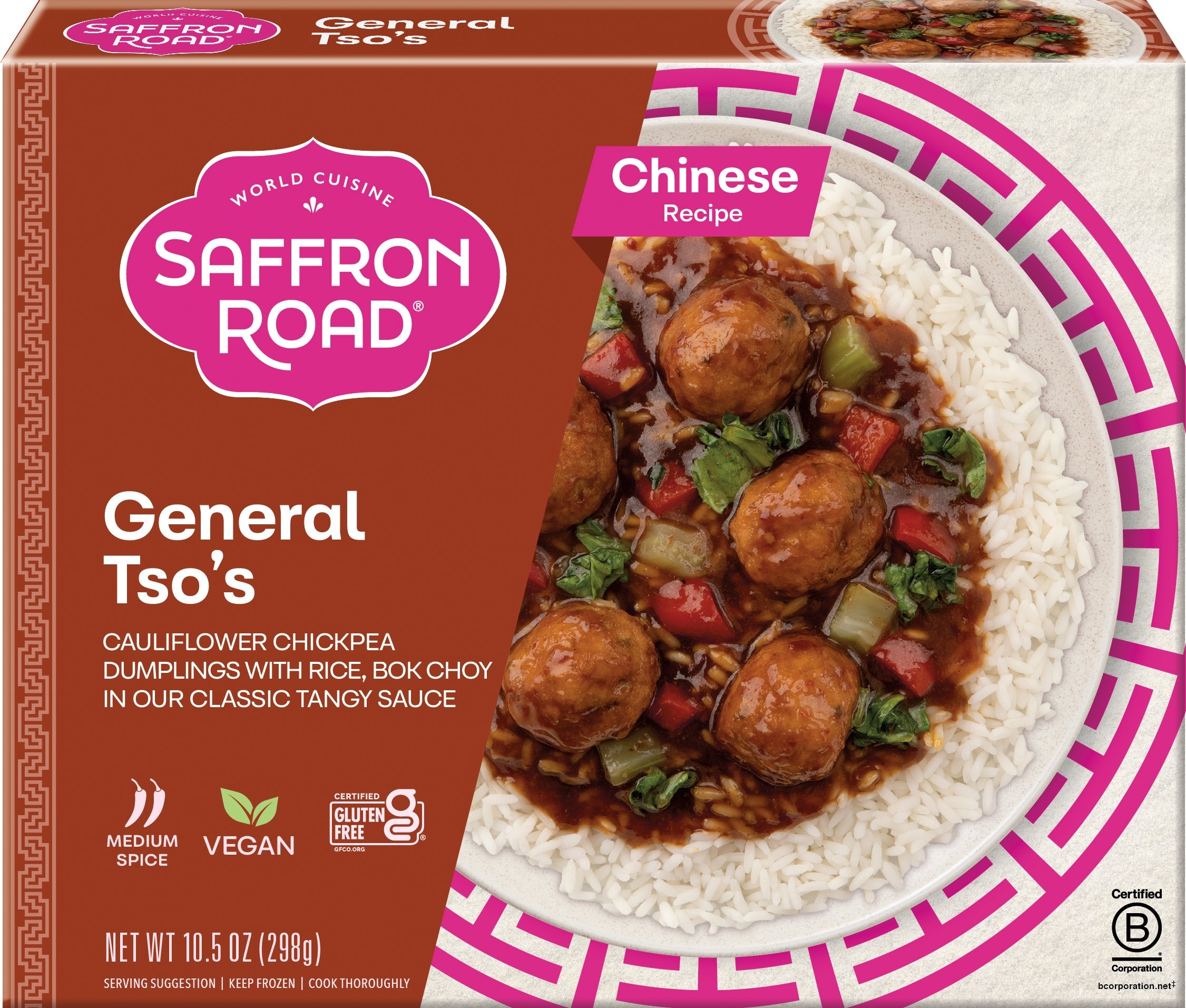 Plant-Based General Tso's Frozen Meal Frozen Dinners saffron-road-b2c 