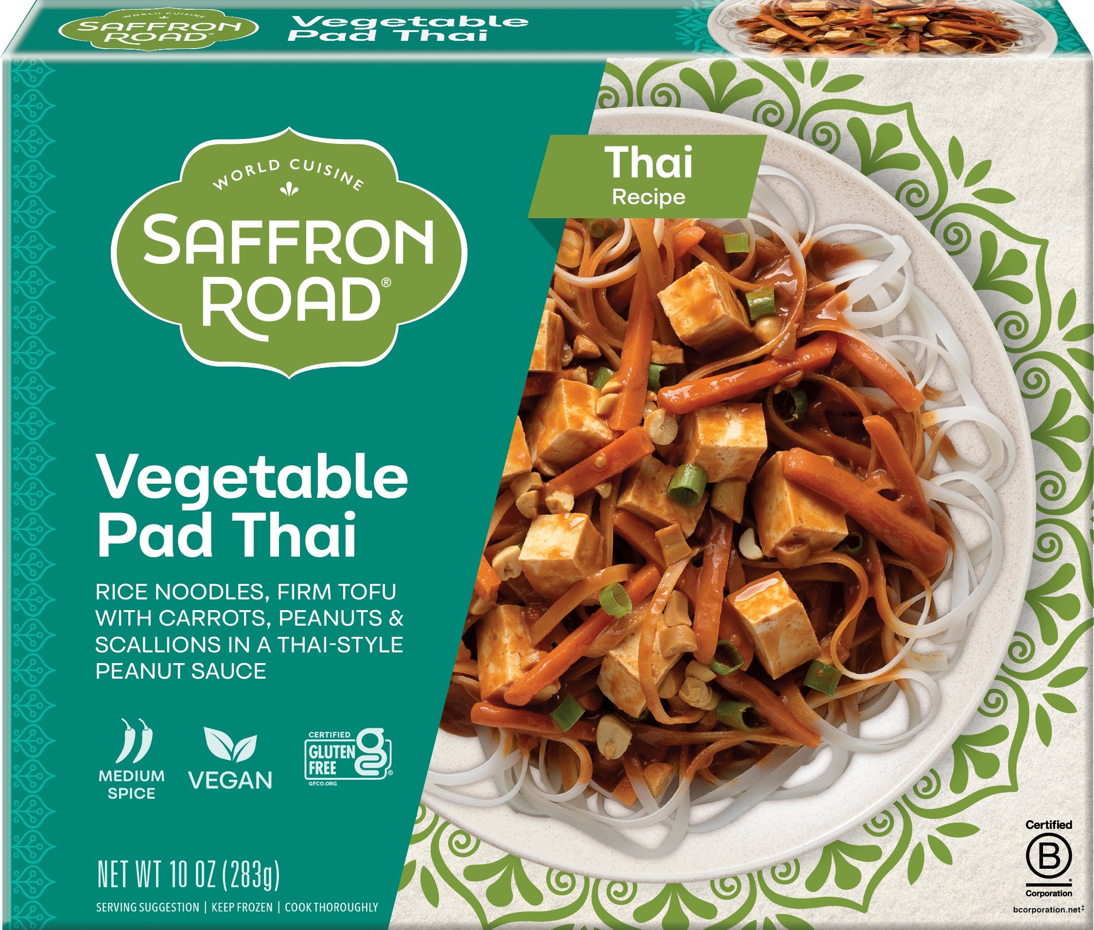 Vegetable Pad Thai Frozen Meal Frozen Dinners saffron-road-b2c 